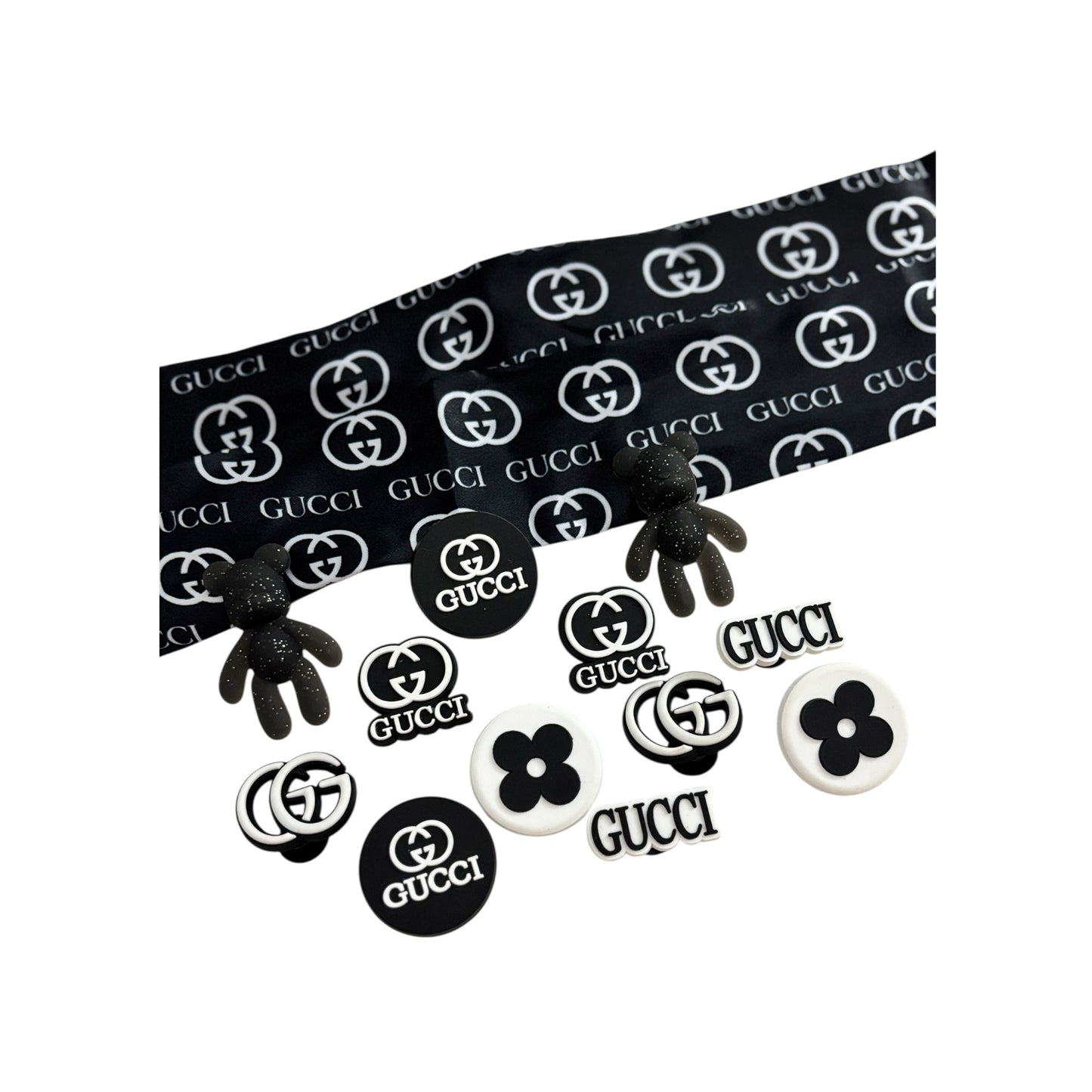Black & White Croc Accessories Bundle