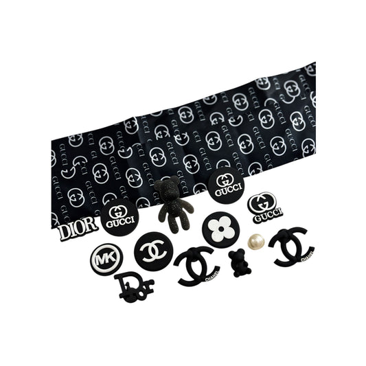 Black & White Croc Accessories Bundle