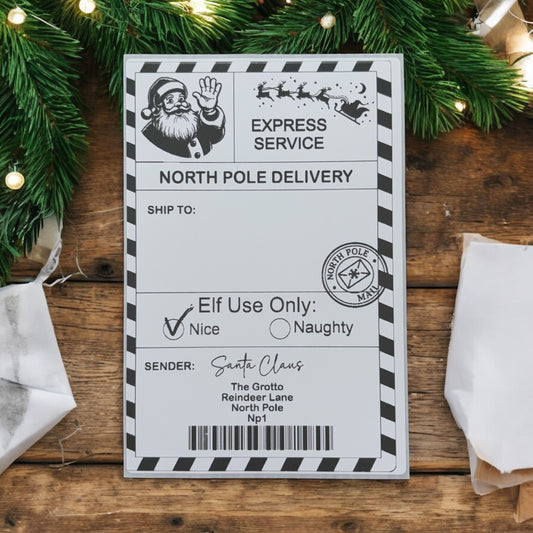 North Pole Delivery - Nice List Sticker
