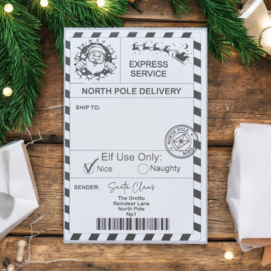 North Pole Delivery - Nice List Sticker