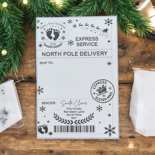 Baby’s First Christmas - North Pole Delivery Sticker